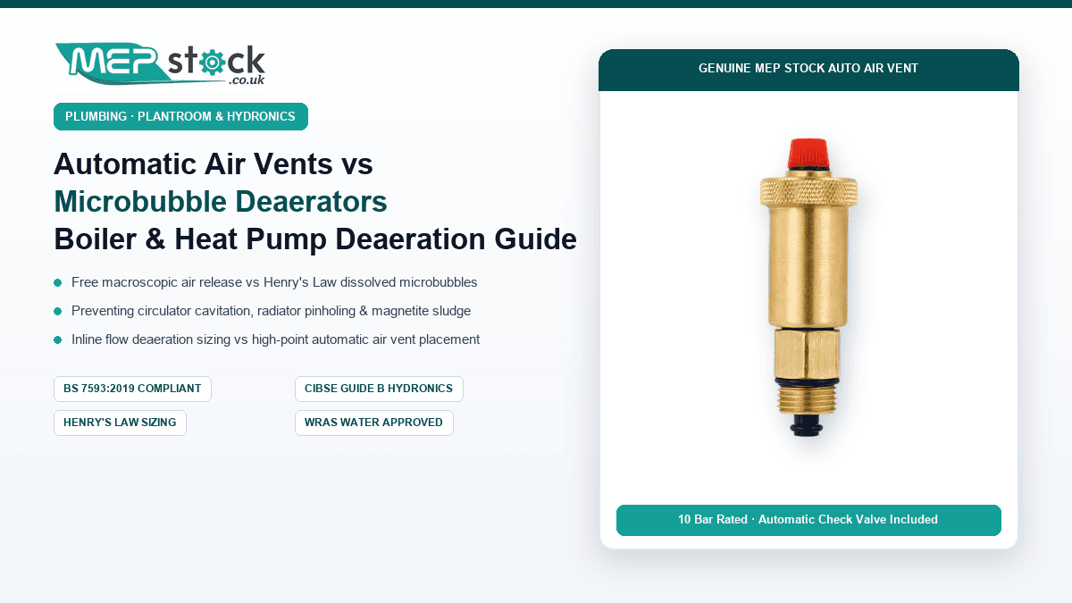 Automatic Air Vents vs Microbubble Deaerators: Boiler & Heat Pump Deaeration Guide
