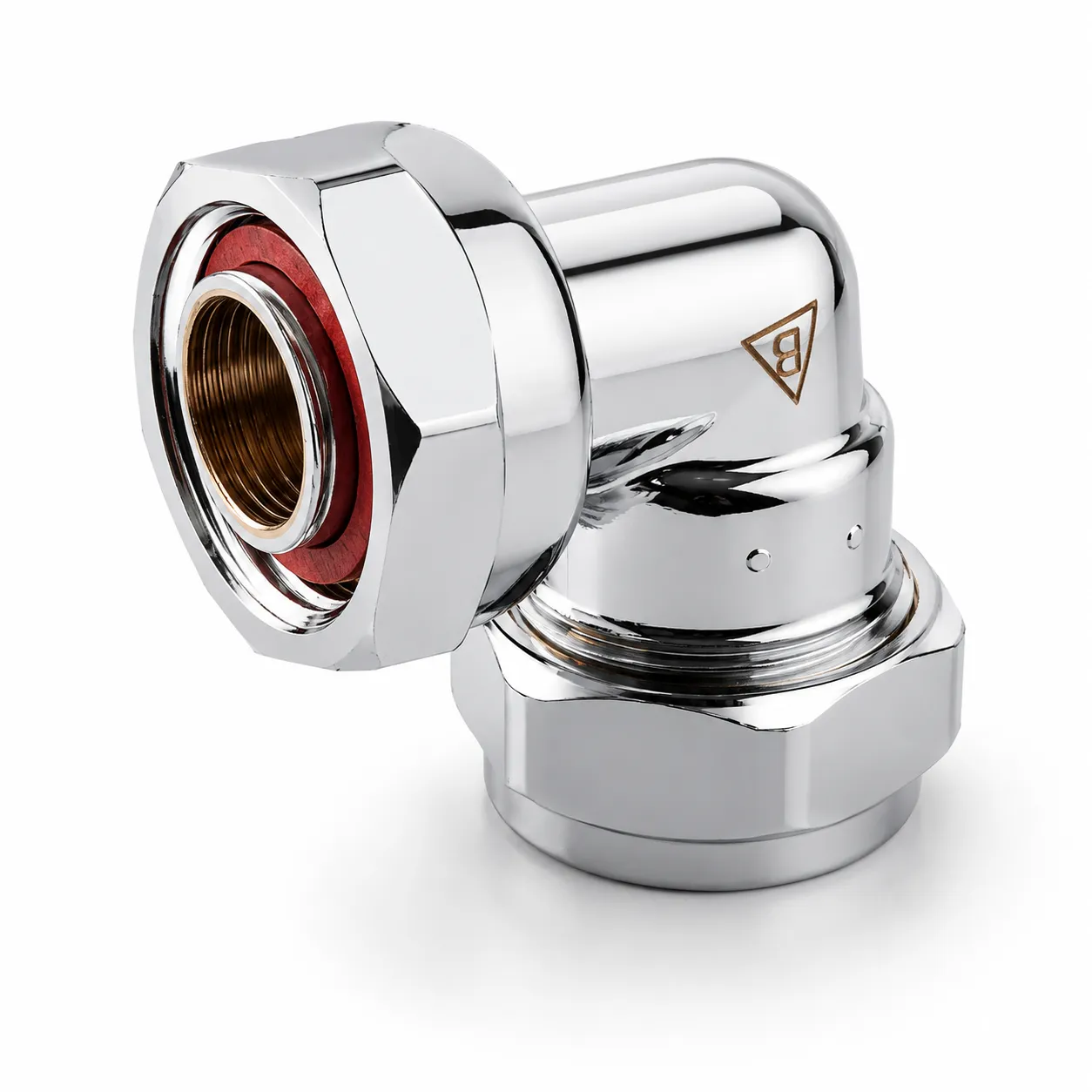 Chrome Compression Bent Tap Connector 22mm x 15mm