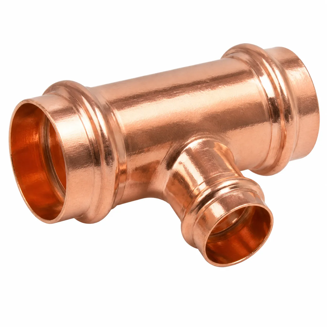 Solder Ring Reducing Tee Copper Plumbing Pipe Fitting