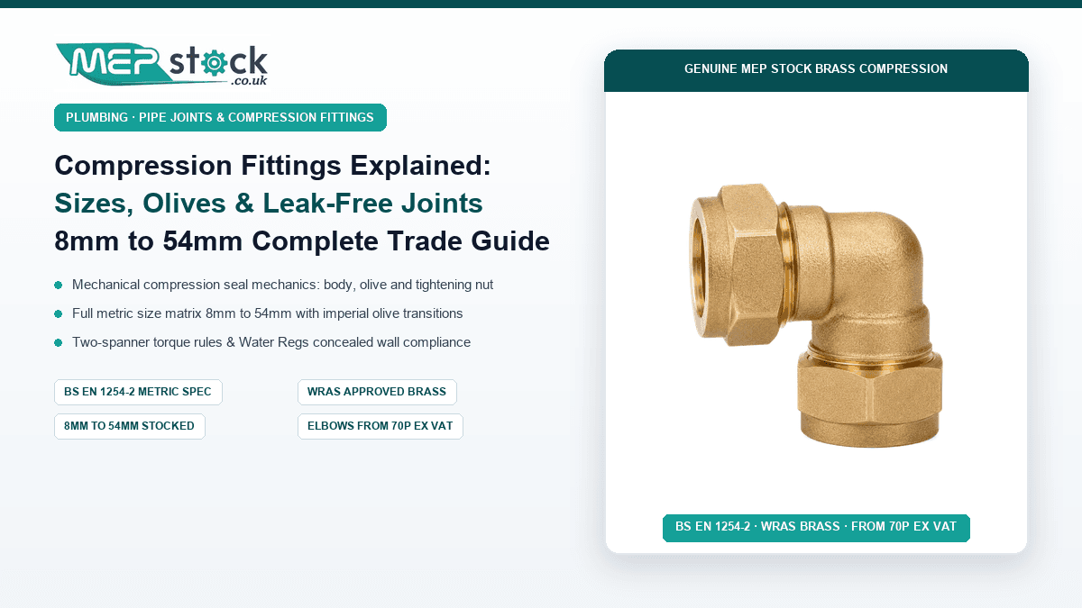 Compression Fittings Explained: Sizes, Olives & Leak-Free Fitting