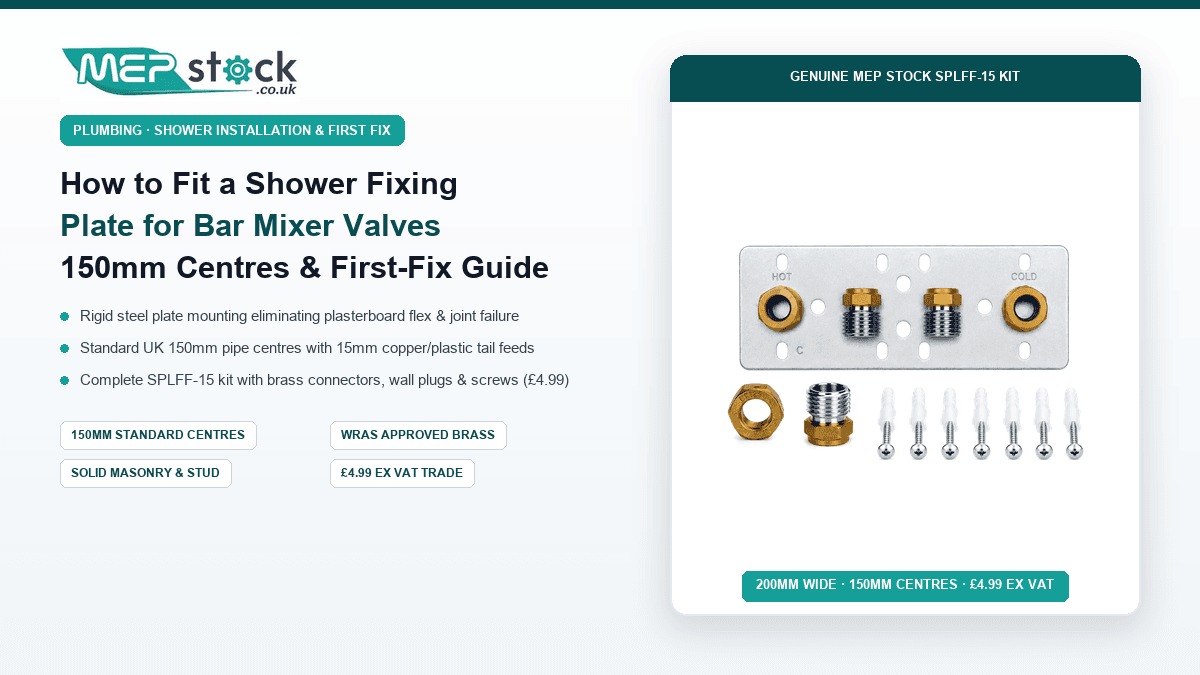 How to Fit a Shower Fixing Plate for a Bar Mixer Shower