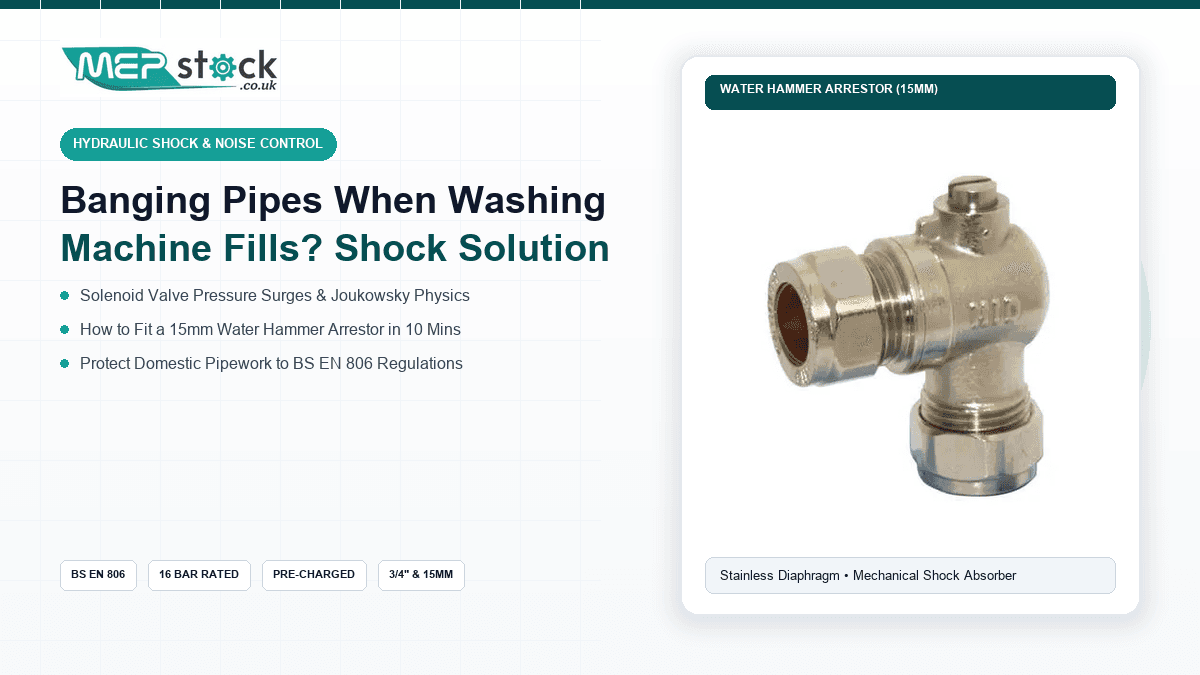 Banging Pipes When Washing Machine Fills? Causes & How to Fit a 15mm Water Hammer Arrestor