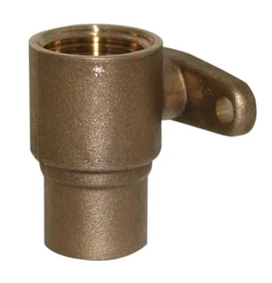 15mm x 1/2" Brass Gas Wall Plate Straight Taper