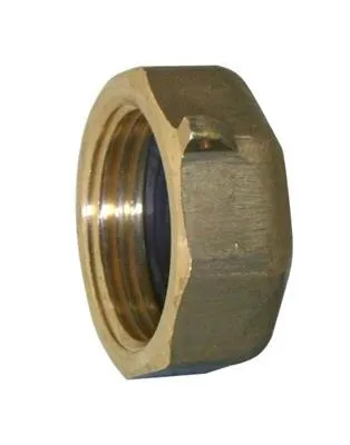 3/4" Brass Gas Meter Blank Cap & Washer