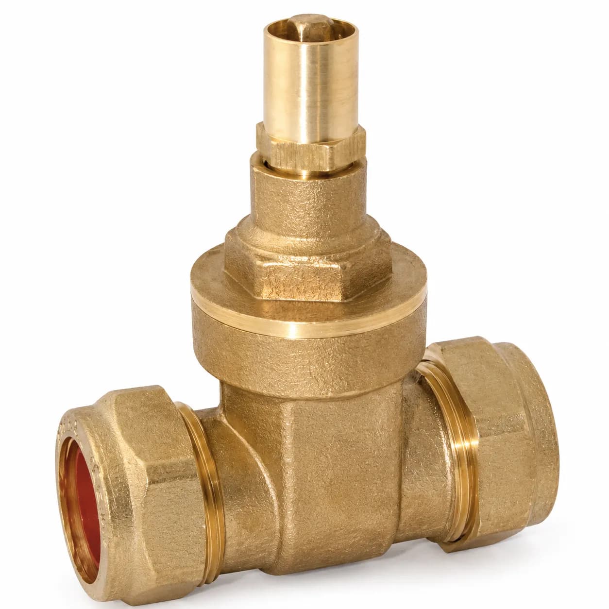 BS Brass Lockshield Gate Valve Compression Valve