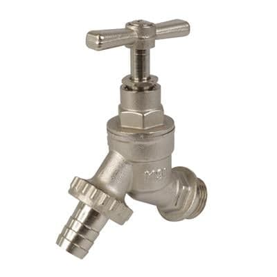 1/2" Chrome Hose Union Bib Tap Brass Garden Tap
