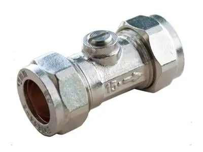 Chrome Isolating Valve WRAS Approved Chrome Brass Water Isolation Valve