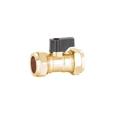 15mm Brass Isolating Valve with Black Lever