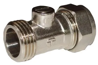 15mm Flat Faced Isolating Valve Male Service Valve