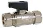 15mm Heavy Pattern Chrome Isolating Valve with Black Lever