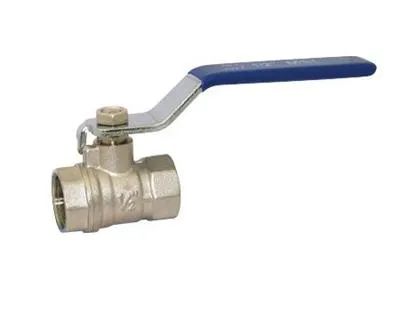 Brass Female x Female Lever Ball Valve with Blue Handle