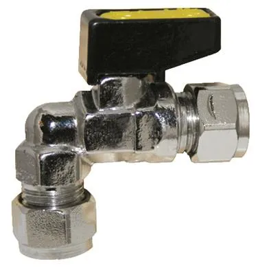 Brass Angled Mini Ball Valve Compression Isolation Valve