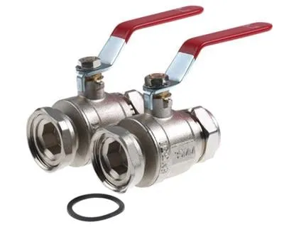 35mm x 1 1/2" Lever Pump Valve Pair Full Bore Quarter Turn
