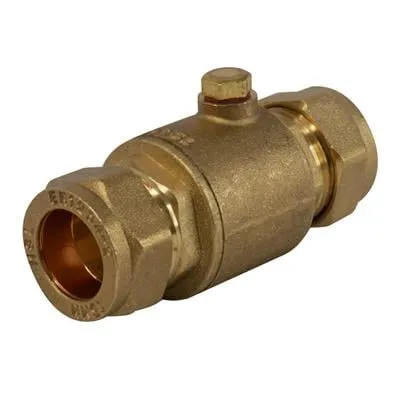 Brass Single Check Valve - Compression Non Return Valve