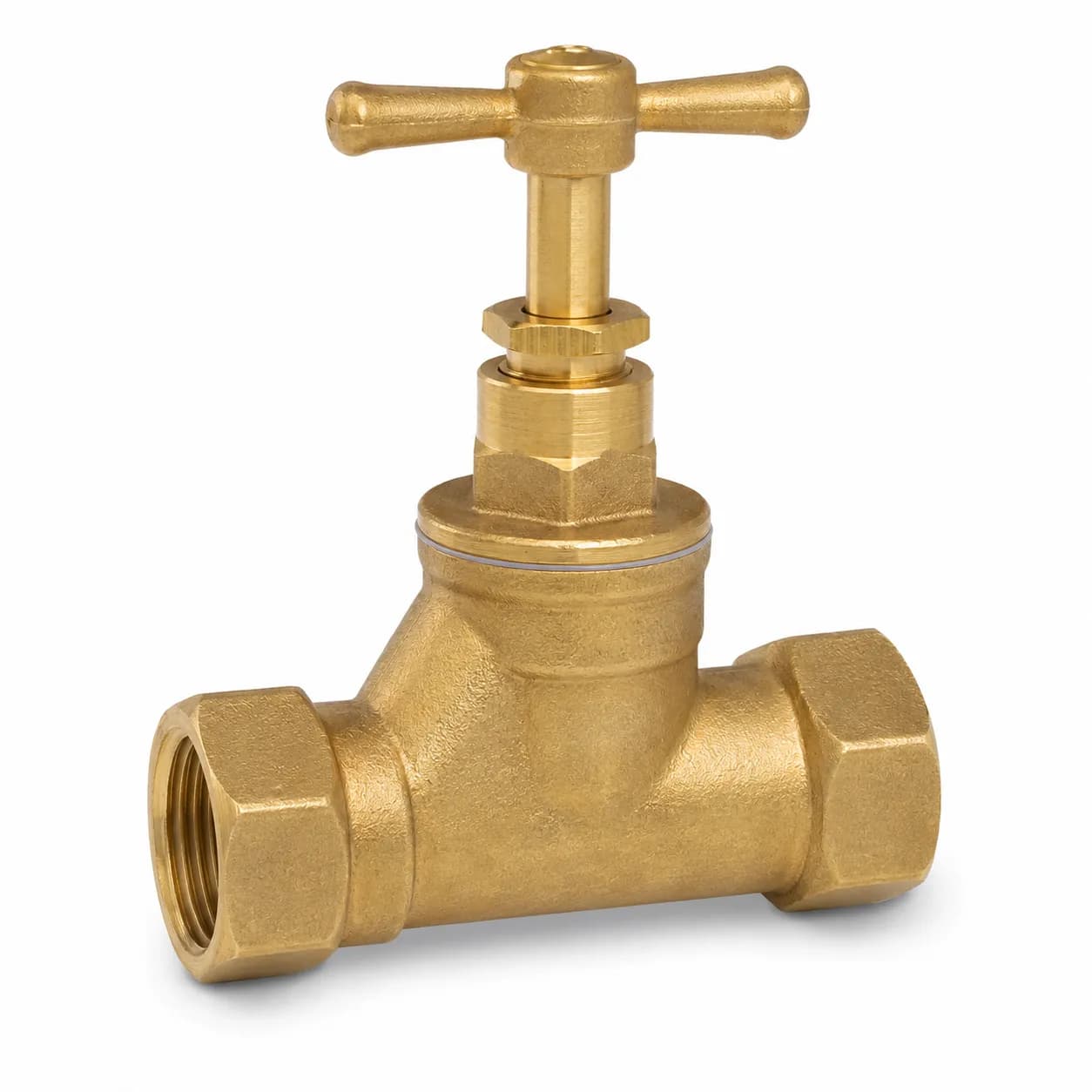 BS Brass Female x Female Threaded Stop Tap