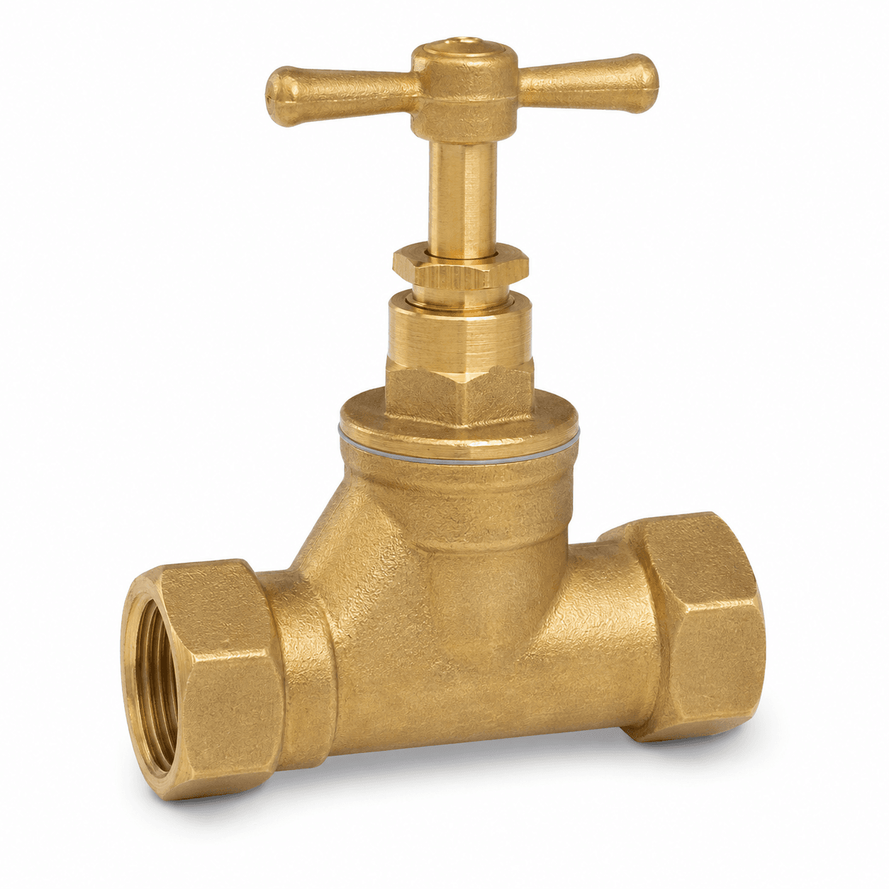 BS Brass Female x Female Threaded Stop Tap
