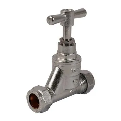 15mm Chrome Compression Stop Tap BS Isolation Valve