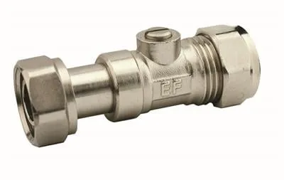 Chrome Straight Service Valve Chrome Brass Isolation Valve