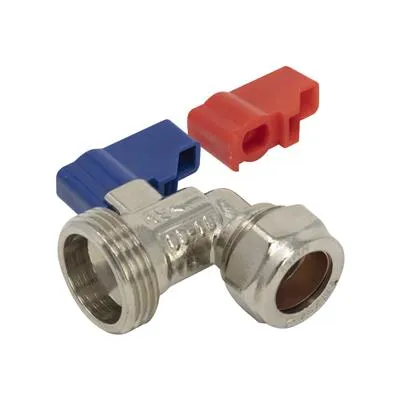 15mm x 3/4" Angled Washing Machine Valve Chrome
