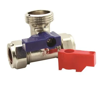 15mm x 3/4" Tee Washing Machine Valve Chrome