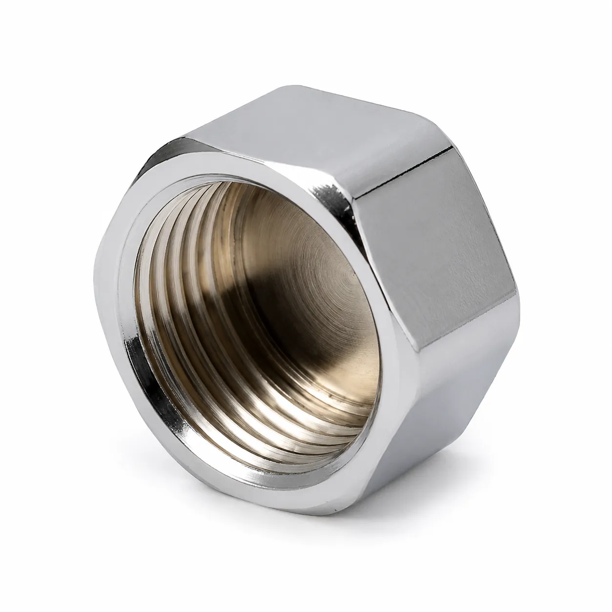 Chrome Threaded Brass Blanking Cap Plumbing End Cap Fitting