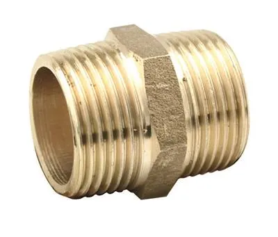 Threaded Hex Nipple BRASS