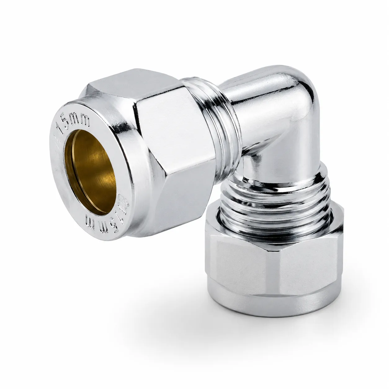 Chrome Compression Elbow 90 Degree Fitting
