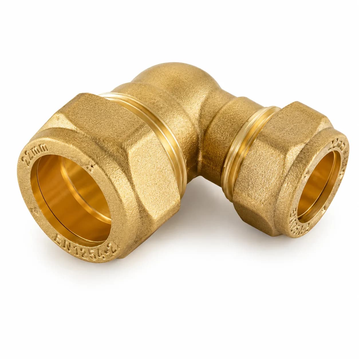 22mm x 15mm Brass Compression Reducing Elbow 90 Degree