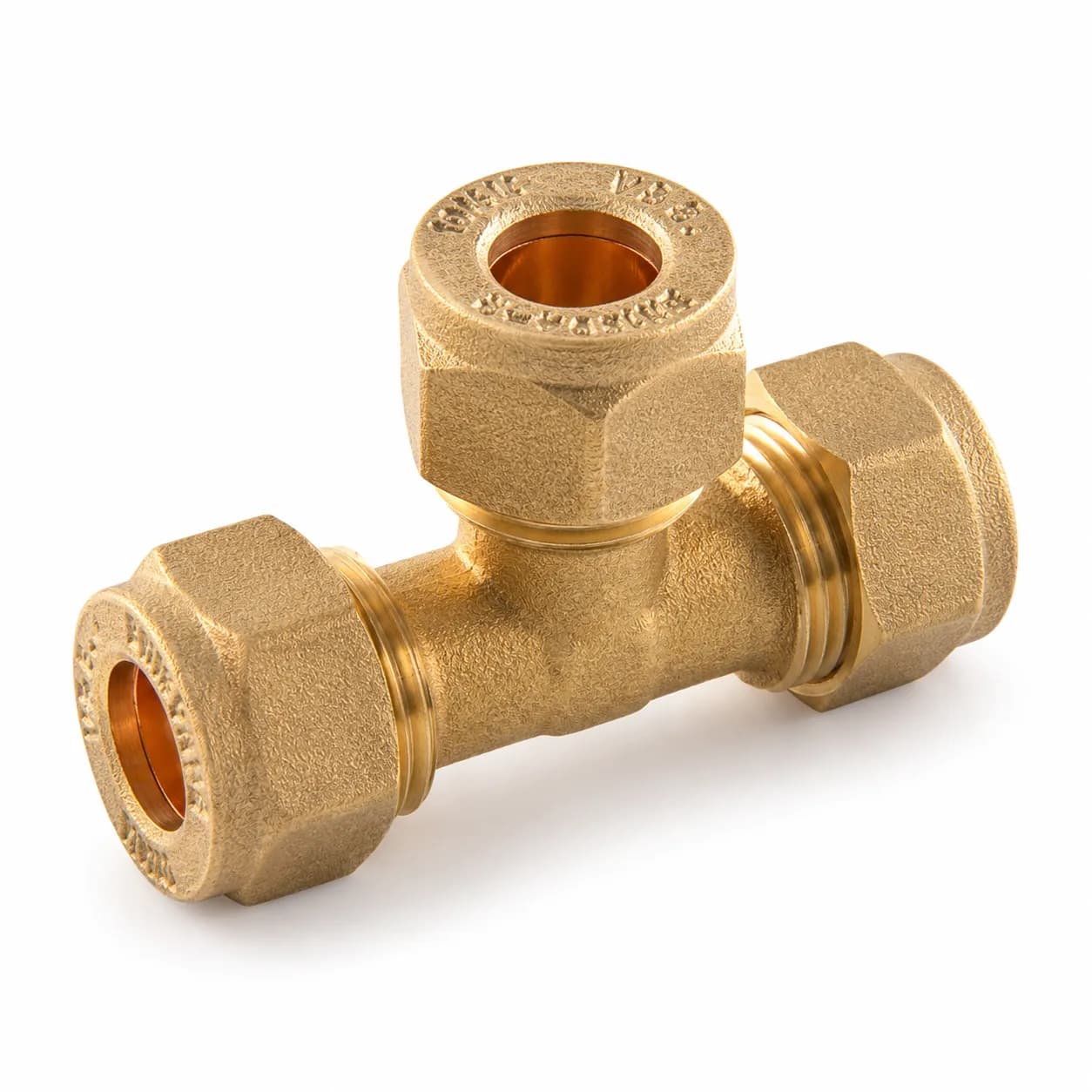 Brass Compression Equal Tee Pipe Fitting
