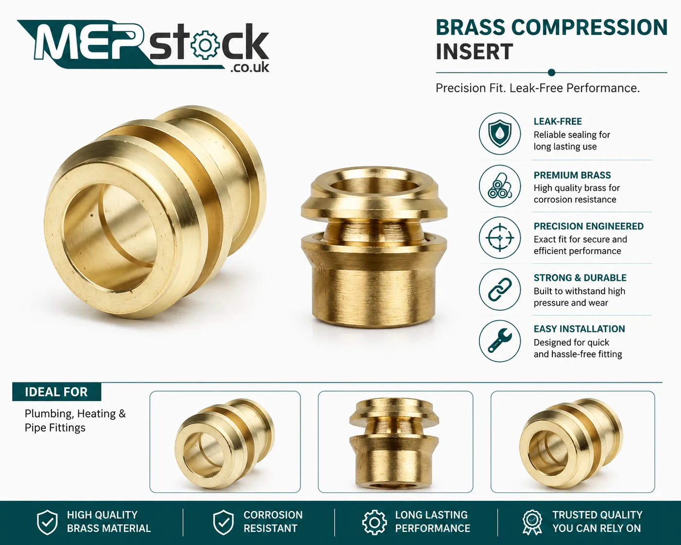 Brass Compression Reducing Set One Piece Pipe Reducer