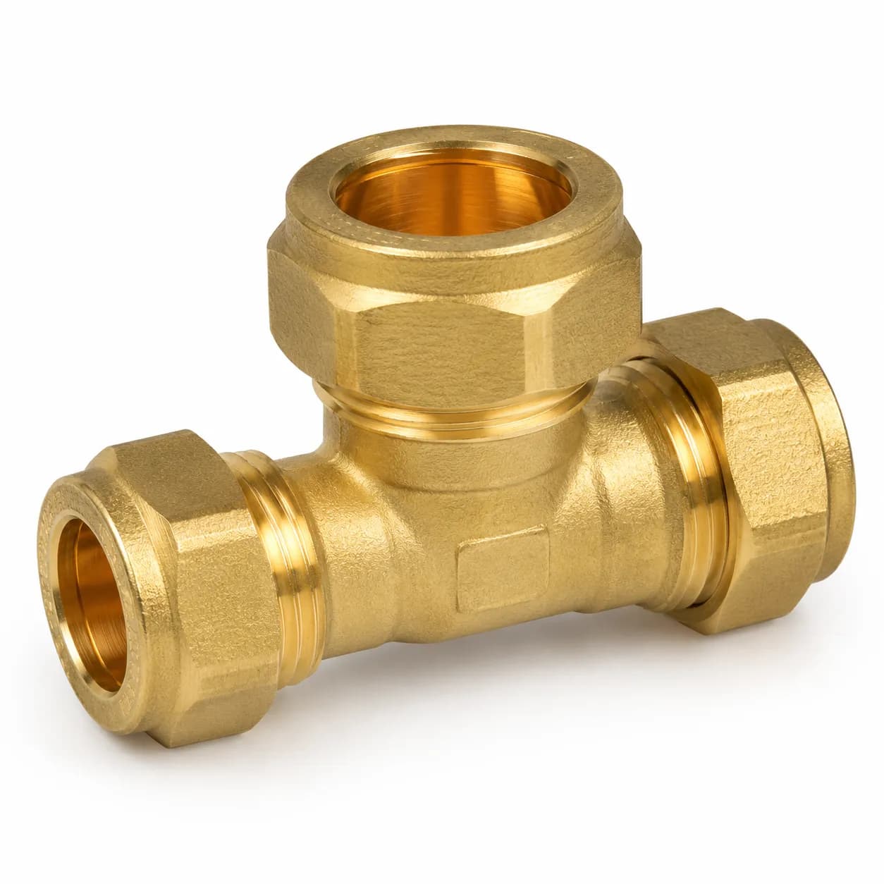 Brass Compression Reducing Tee Pipe Fitting