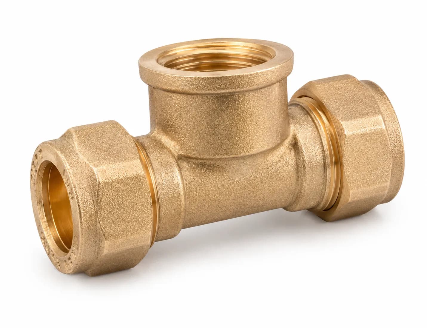 C X C X Female Reducing Tee Brass Compression Fitting