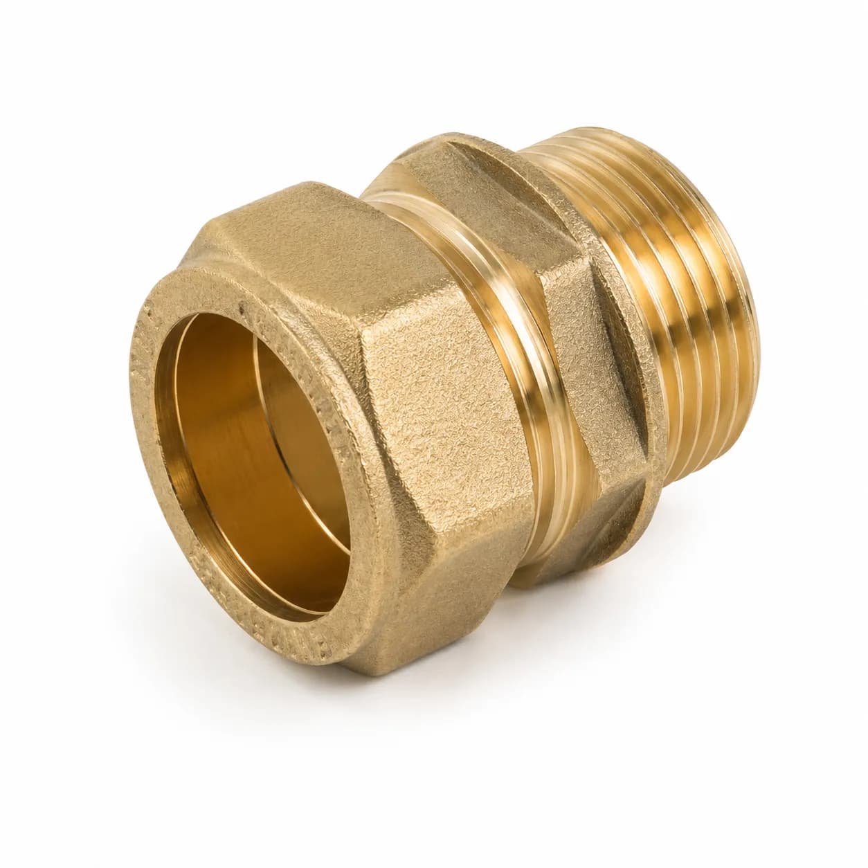 Brass Compression MI Straight Coupler Fitting