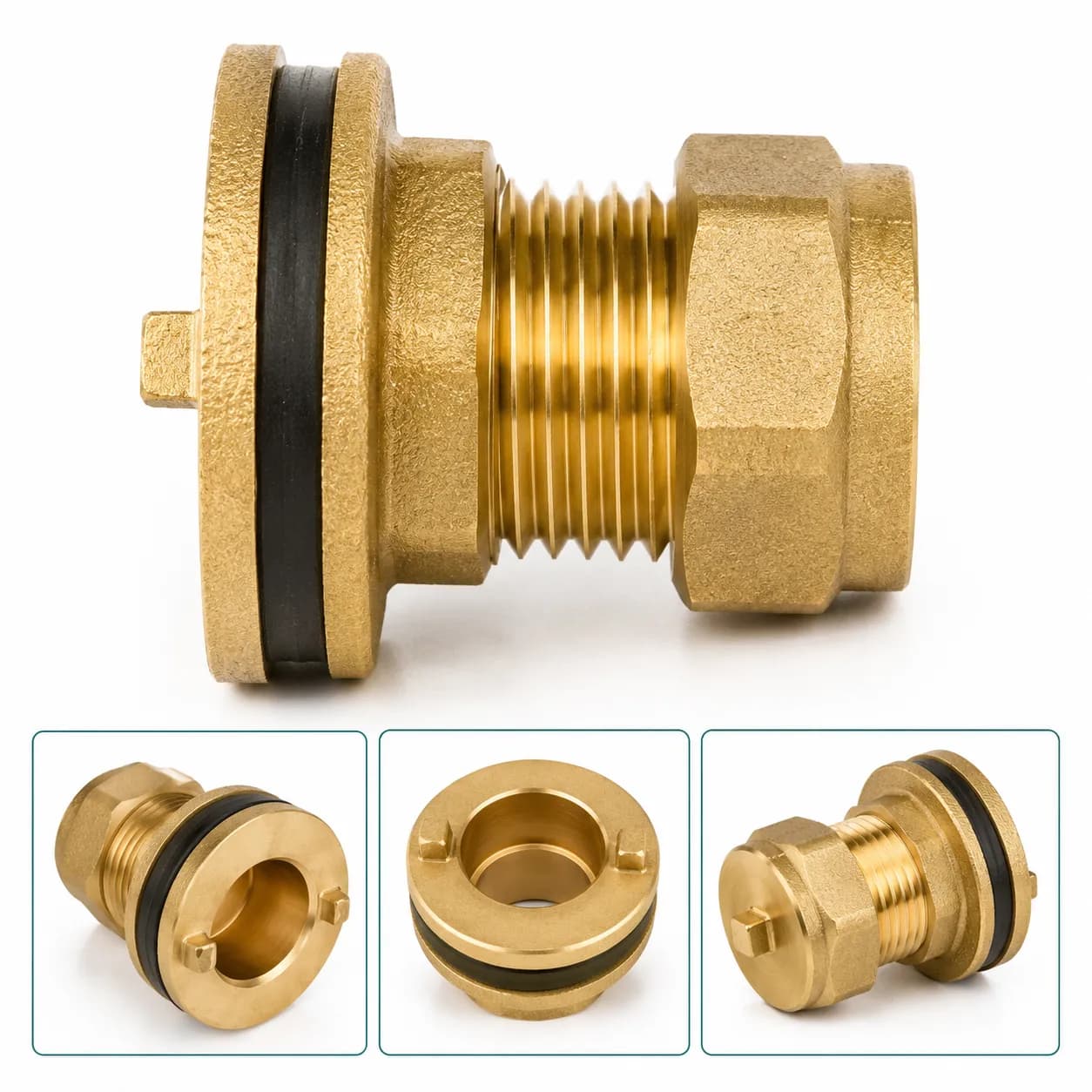 Brass Compression Tank Connector Fitting