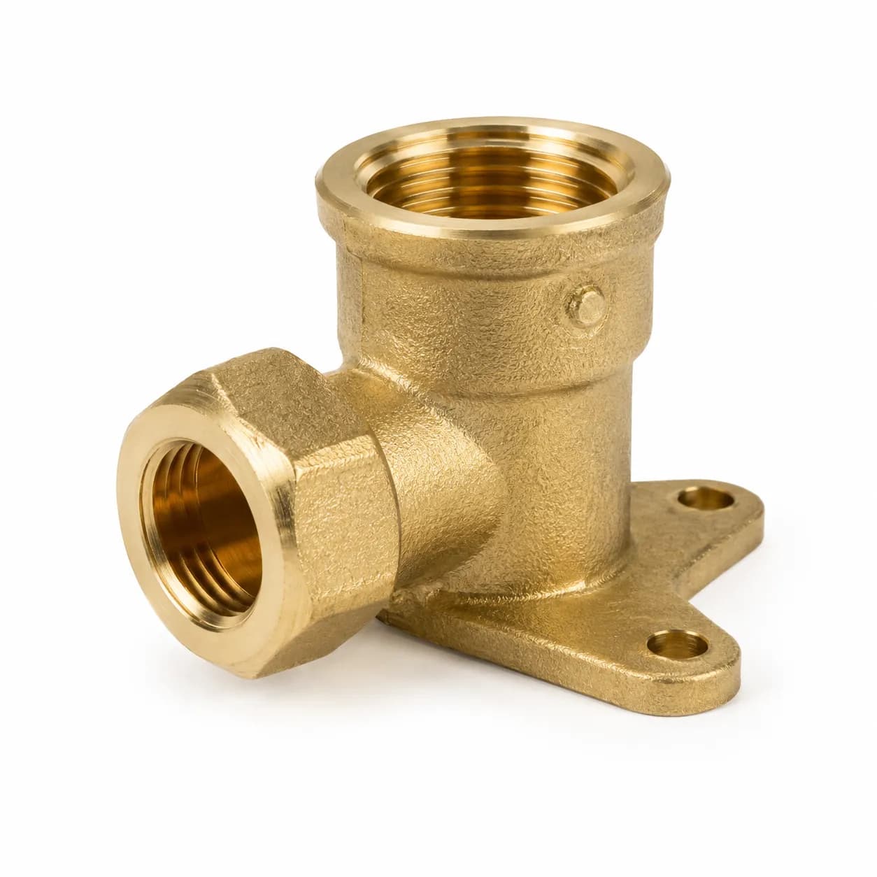 90 Degree Compression Wall Plate Elbow MDPE x Female BSP Pipe