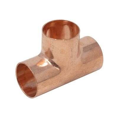 Copper Endfeed Equal Tee WRAS Approved Pipe Fitting