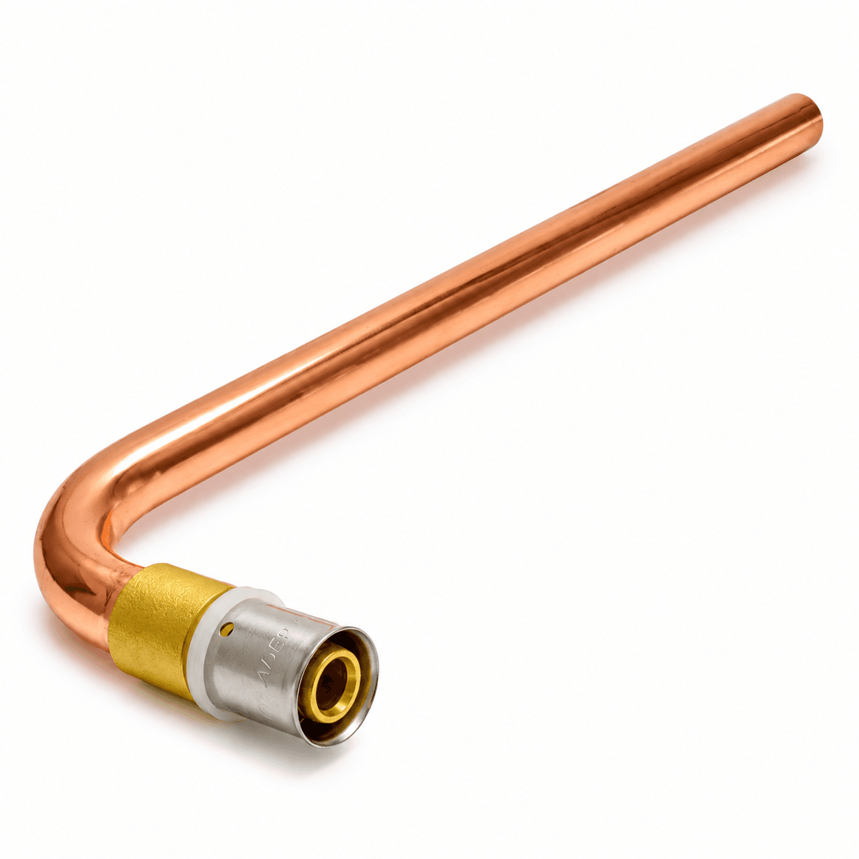 MLCP Press Fit Radiator Elbow with Pipe Tail Copper Version