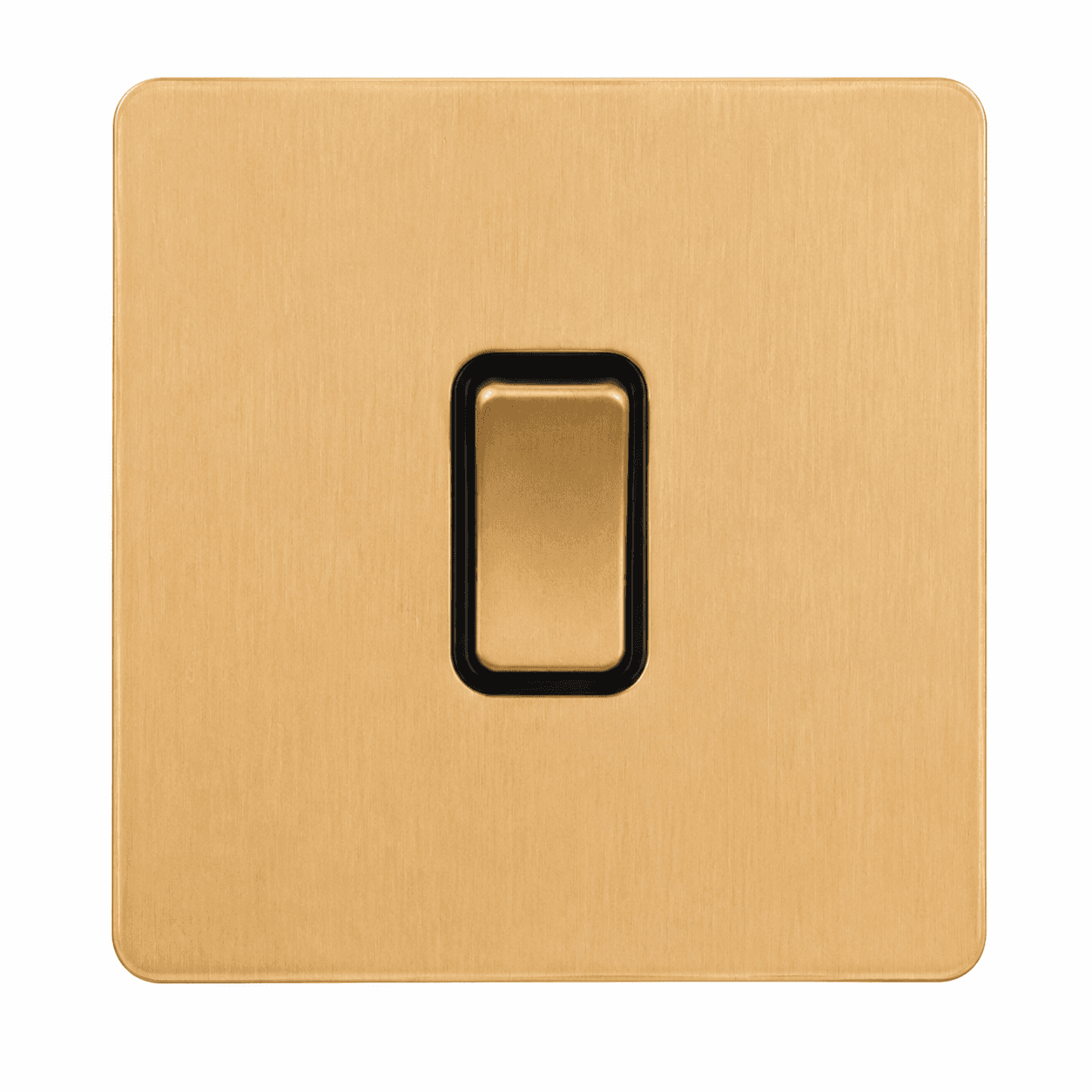 Brushed Gold Stainless Steel Button Light Switch