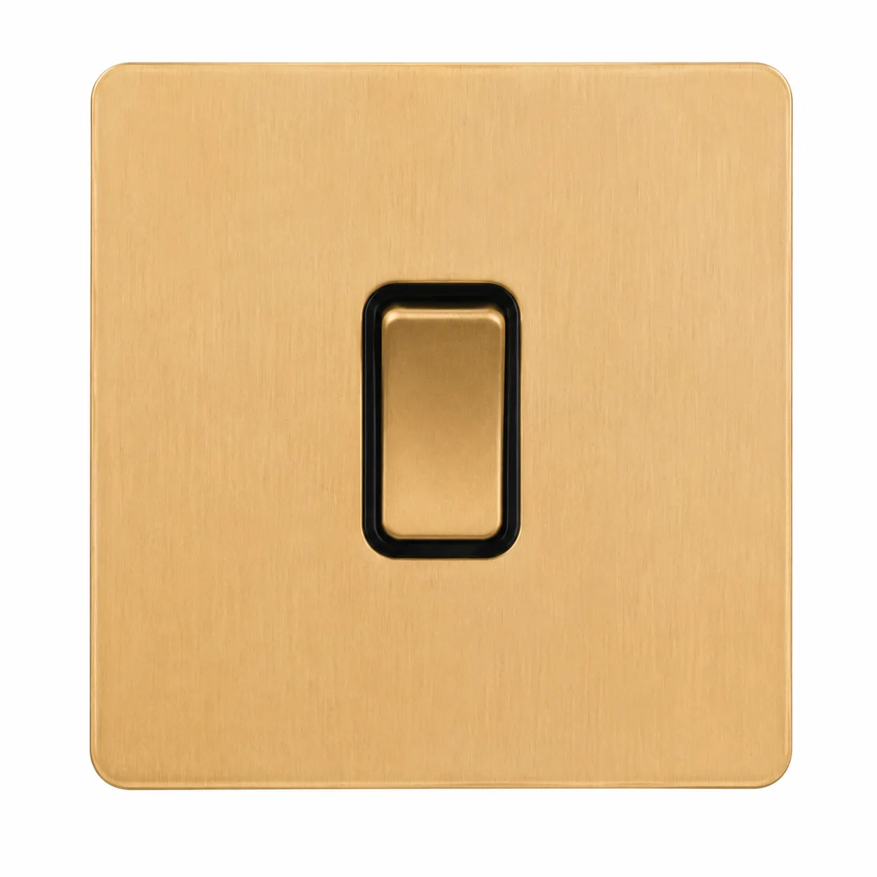 Brushed Gold Stainless Steel Button Light Switch