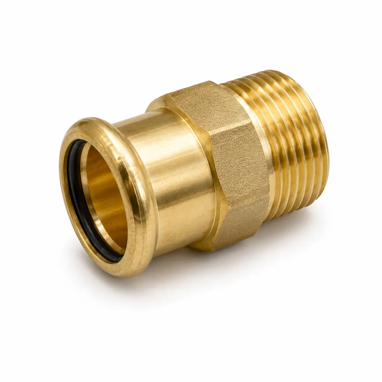 Copper M Profile Press Fit Water Male BSP Adaptor