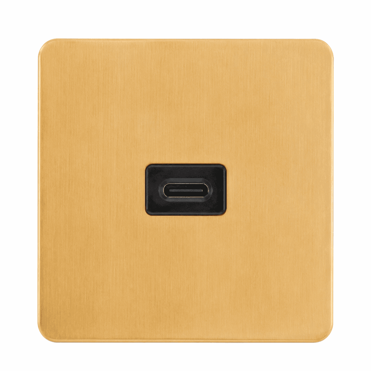 Brushed Gold Stainless Steel HDMI Wall Socket
