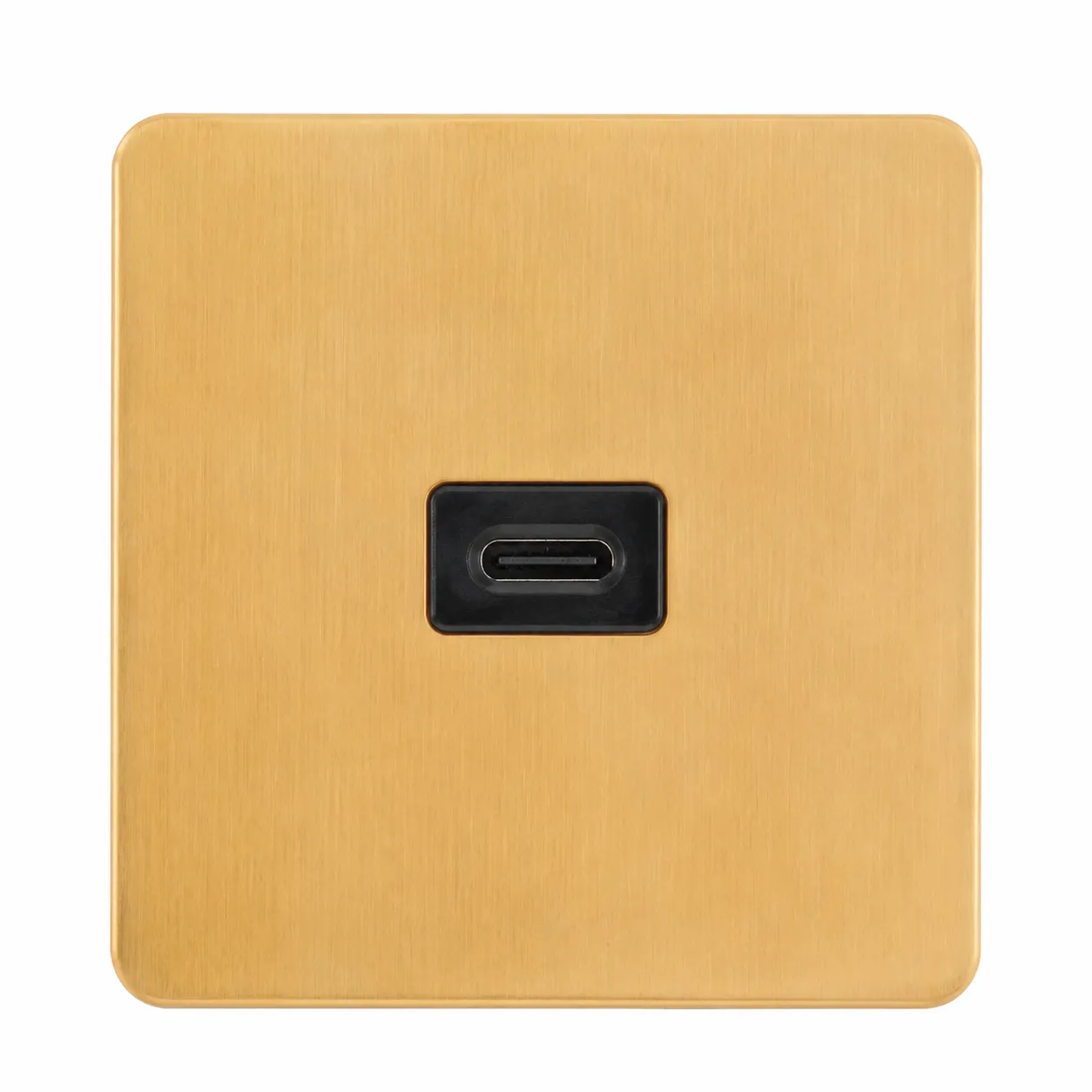 Brushed Gold Stainless Steel HDMI Wall Socket