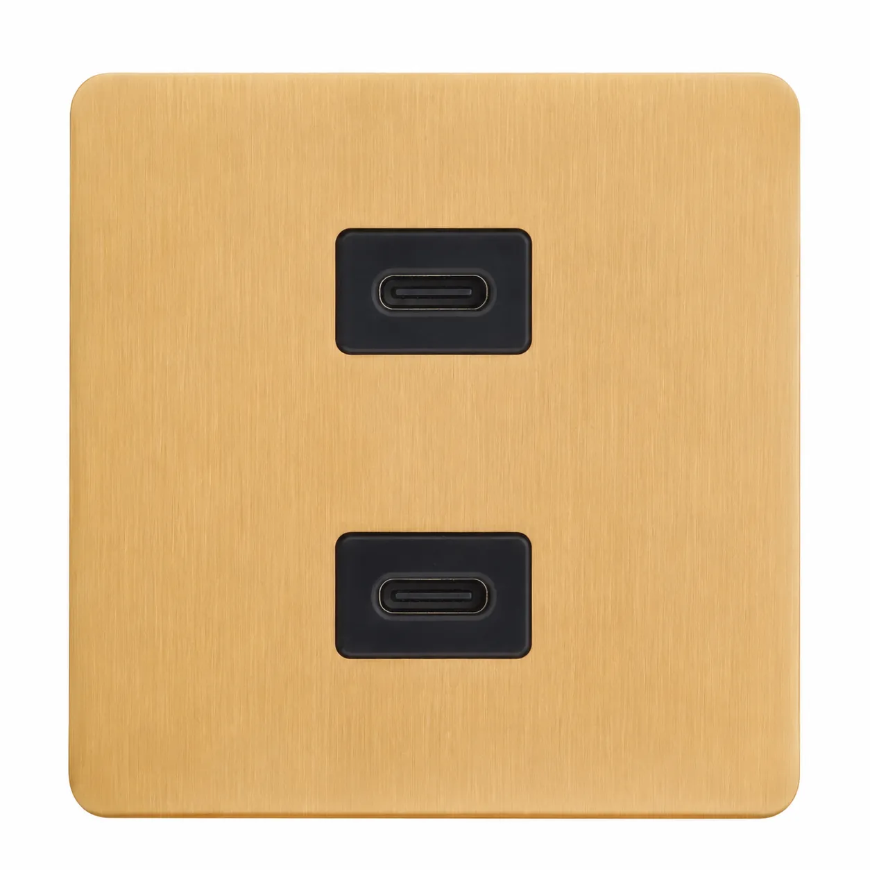 Brushed Gold Stainless Steel HDMI Wall Socket