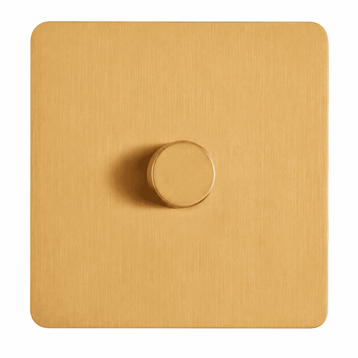 Brushed Gold Stainless Steel Rotary Dimmer and Fan Speed Controller