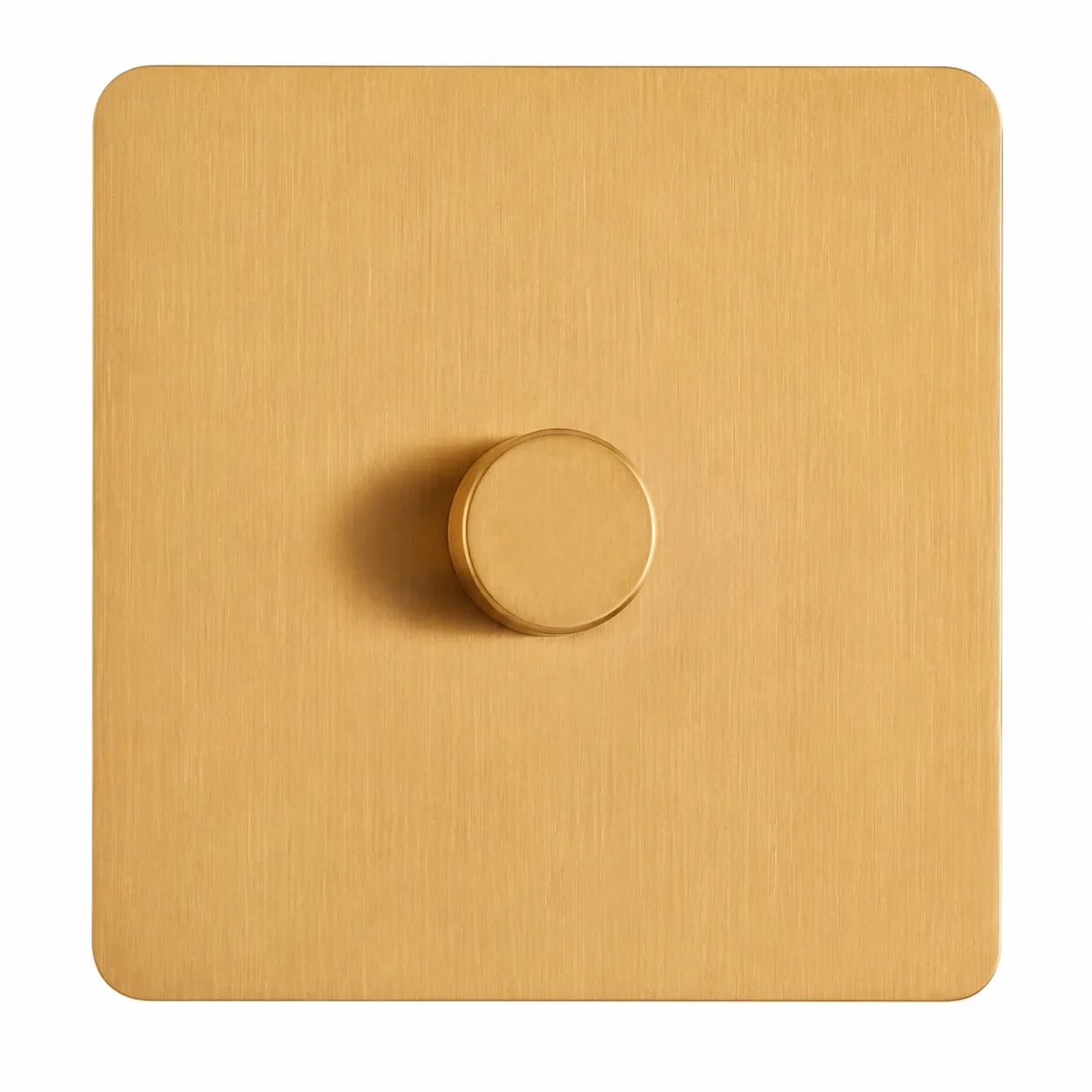 Brushed Gold Stainless Steel Rotary Dimmer and Fan Speed Controller