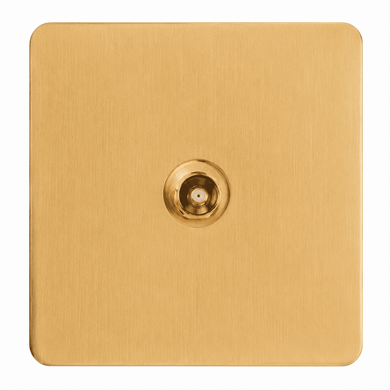 Brushed Gold Stainless Steel Satellite Coaxial Wall Socket