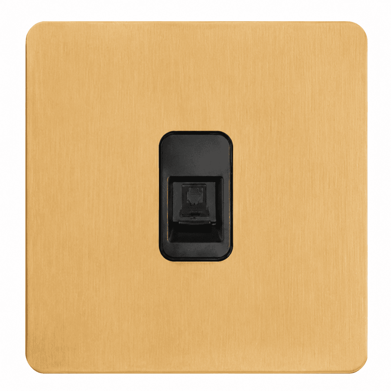 Brushed Gold Stainless Steel Telephone Wall Socket