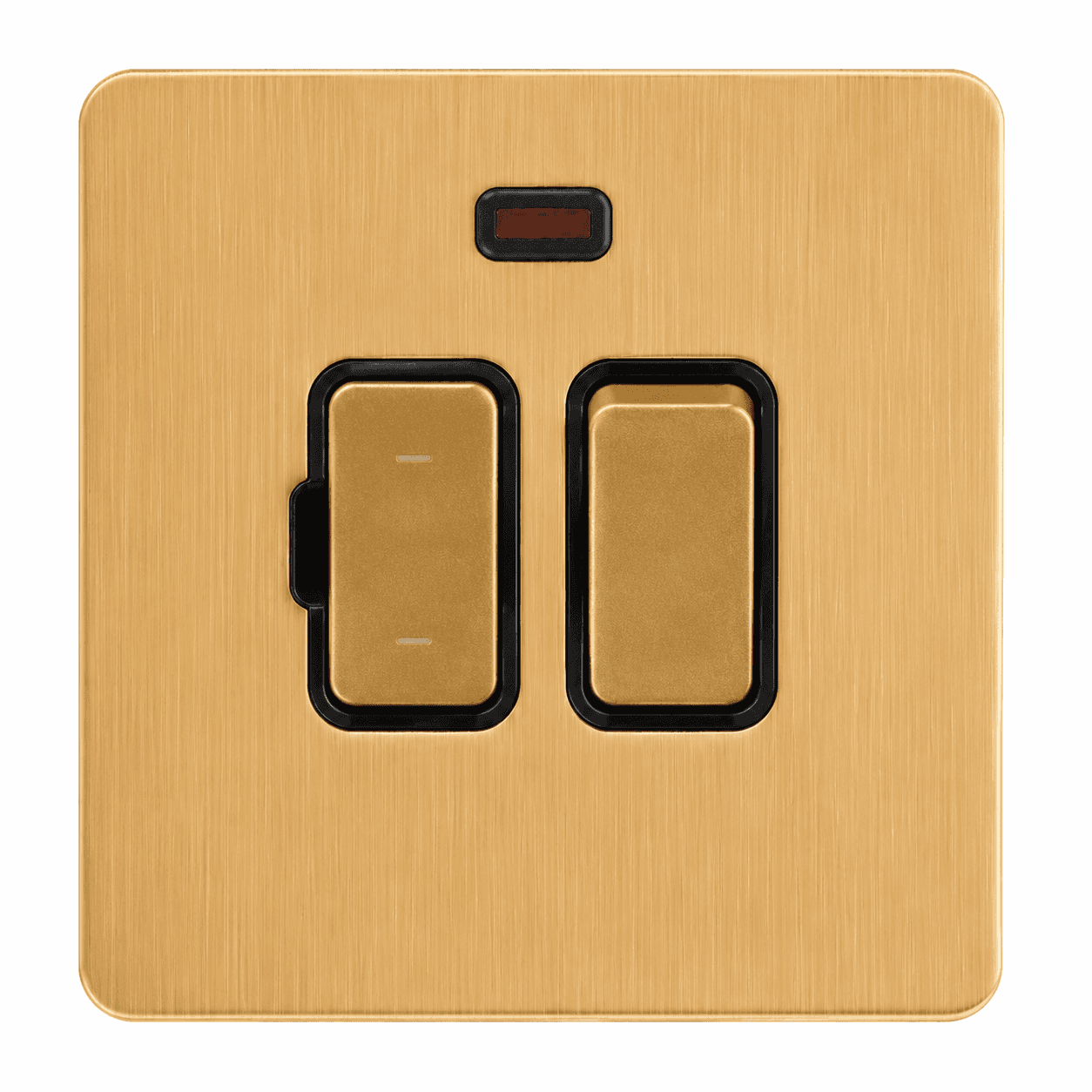 Brushed Gold Stainless Steel Switched Fused Connection Unit