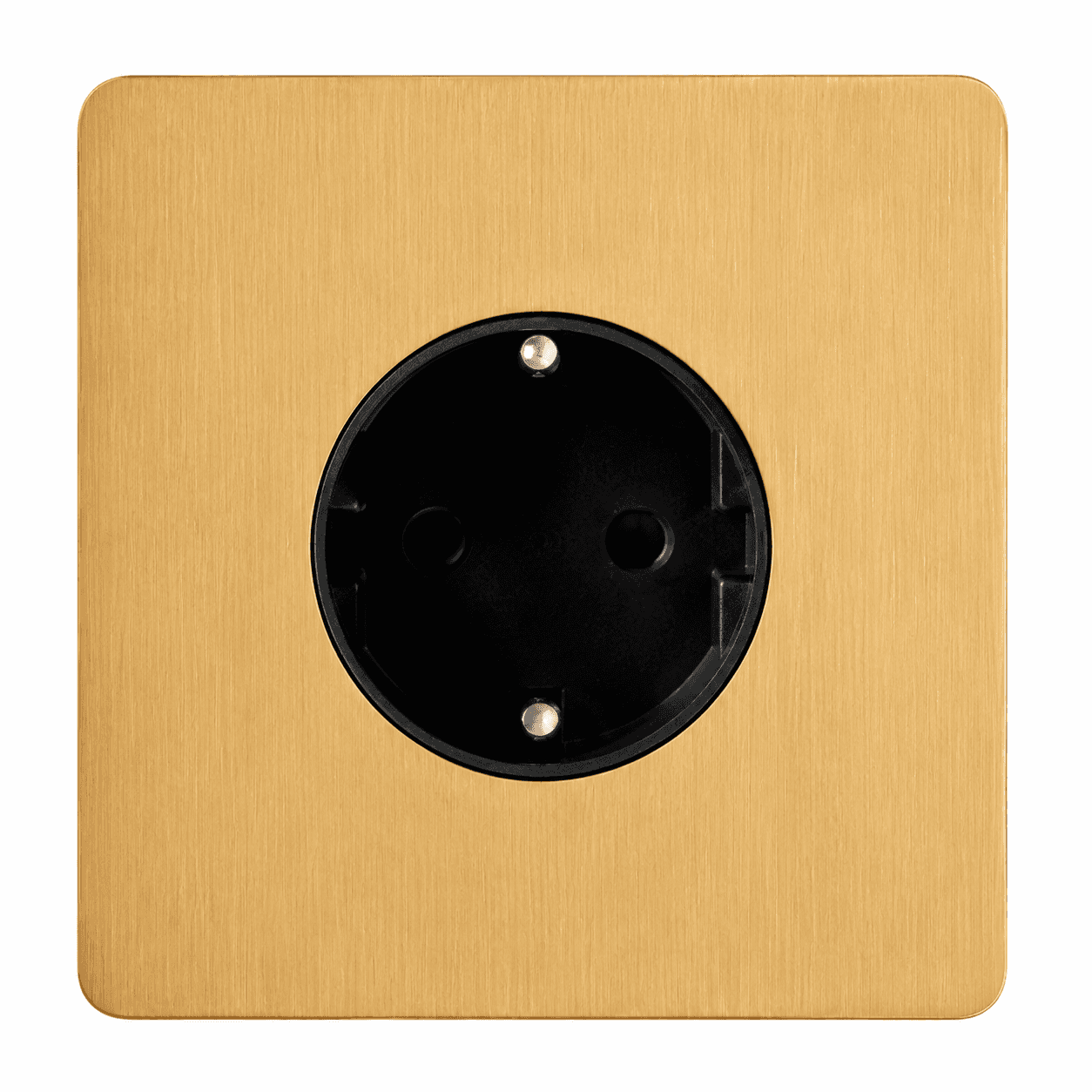 Brushed Gold Stainless Steel European Wall Power Socket