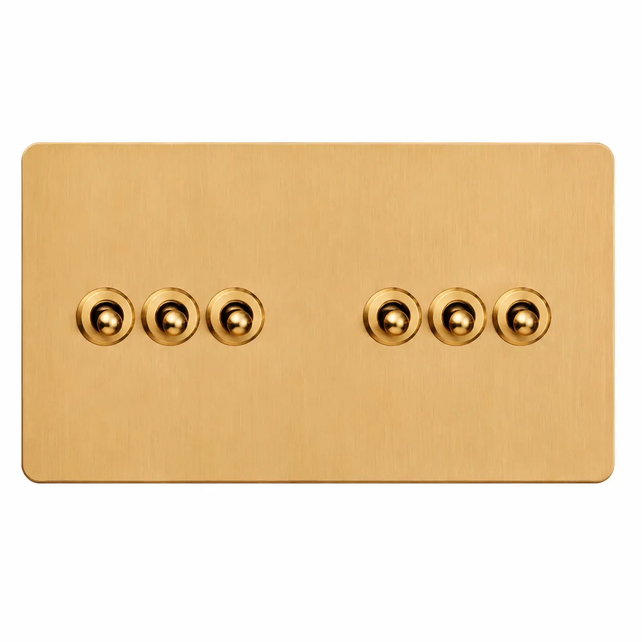 Brushed Gold Stainless Steel Toggle Light Switch